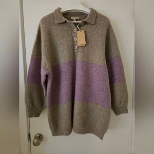 NWT Sessun knit shirt mini dress